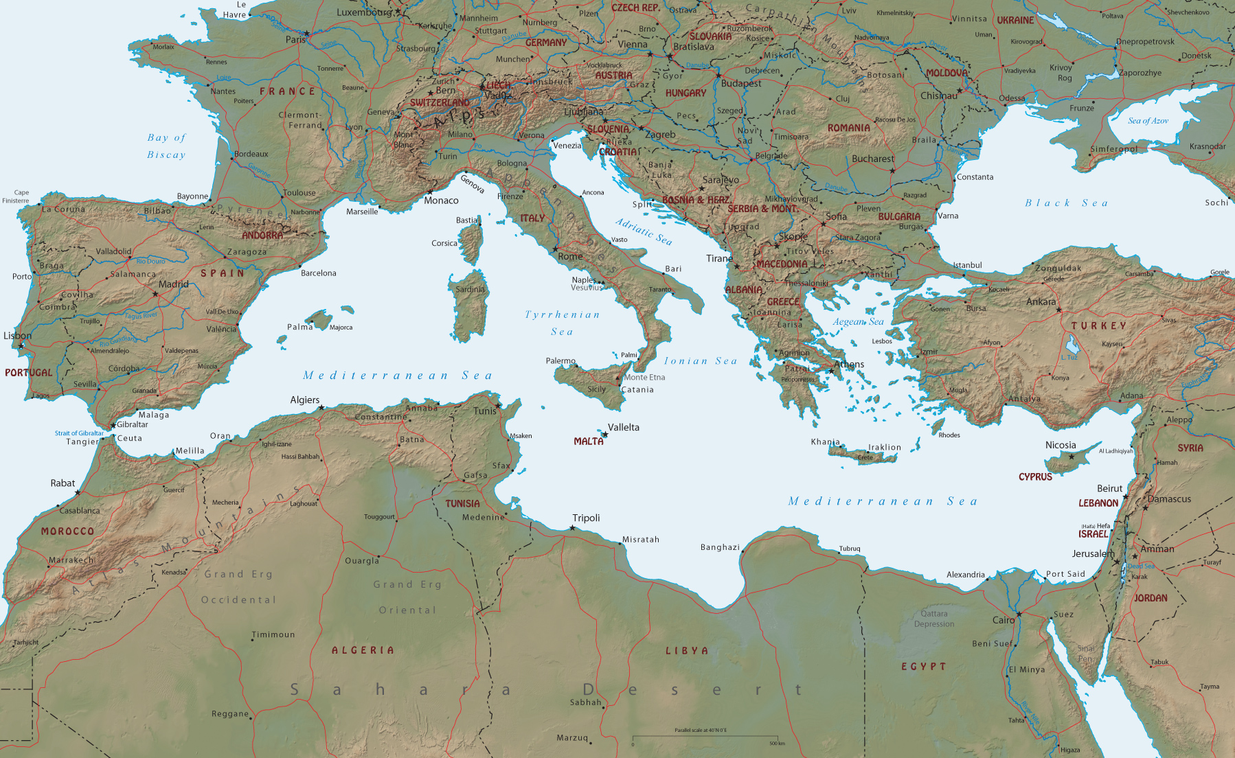 Mediterranean Map 